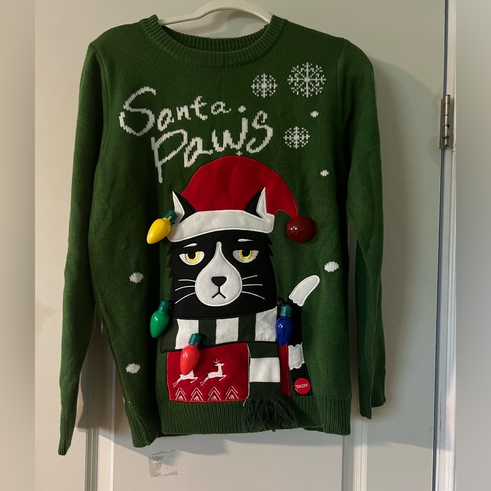 SOLD!! Cat Christmas sweater